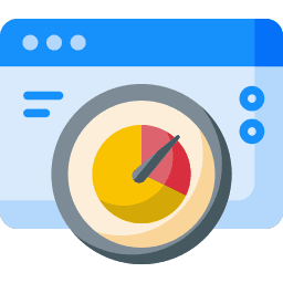 an icon indicating website performance and optimization