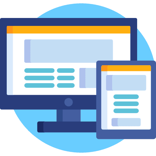 an icon of a computer and phone